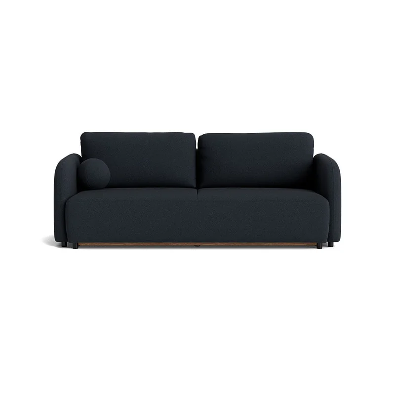 Arezzo 3-Sitzer-Schlafsofa, Stauraum, Loop Dunkelblau, modern, mit Bettkasten, Bonell-Federkern, 93cm Höhe, komfortabel gepolstert.