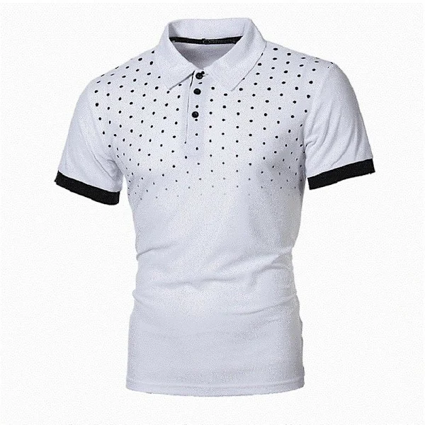 Kb Herr Pikétröja Herr Kortärmad Pikétröja Kontrastfärg Pikétröja Nya kläder Sommar Streetwear Casual Herr Toppar