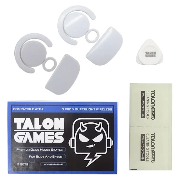 TALONGAMES 2 sæt Custom Curved Edge Mouse Skøjter Musefødder til Logitech G PRO X Superlight Gaming White Mouse Glides
