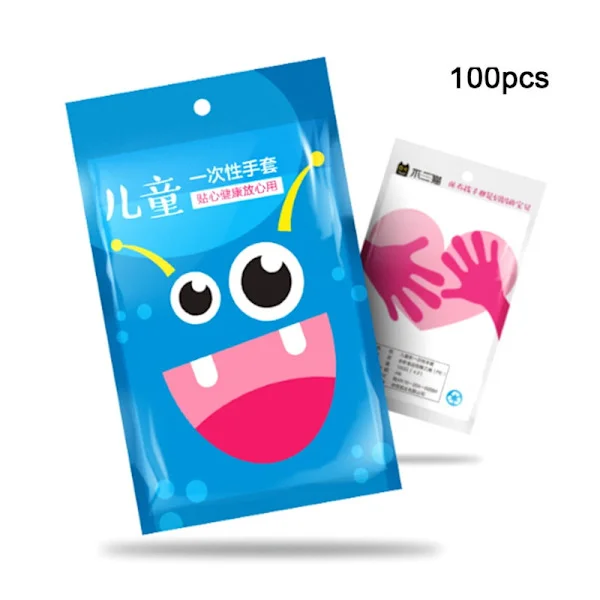 100 stk. engangshansker for barn | Slitesterk håndbeskyttelse for barneaktiviteter