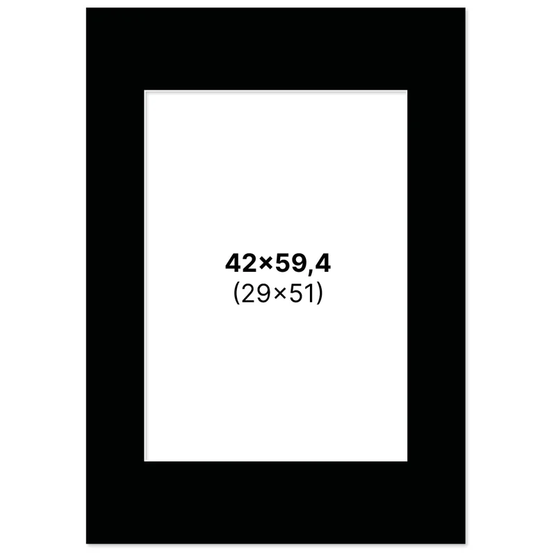 Pen Store Passepartout Sort 42x59,4 cm A2
