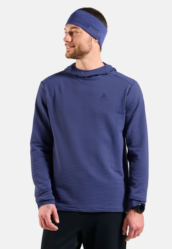 Odlo Essential Thermal Hardloop Hoodie voor heren, XXL, paars