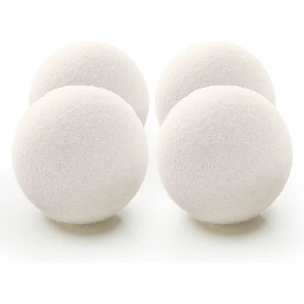 Tørkeballer, ullvaskeballer, gjenbrukbare tørkeballer 4 stk-7 cm 4 stk-7 cm