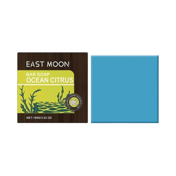 East Moon Marine Citrus Badesåpe - Skånsom Rengjøring For Menn, Oljekontroll, Forfriskende Og Langvarig Duft Kroppssåpe