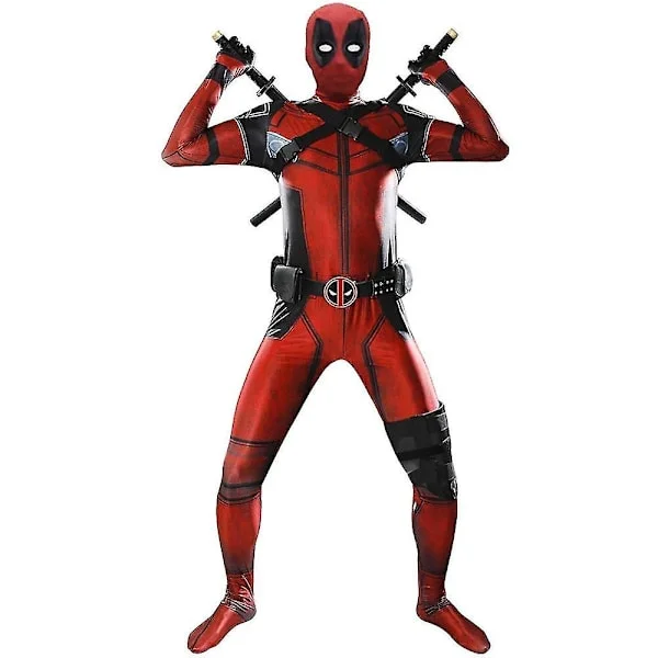 Deadpool Kostyme Cosplay Barn Voksen Kostyme Anime Superhelt Cosplay Dødsgarde Anime Voksen Service Trikoter Hatter Tilbehør Anime- 3 stk 3 PCS-FS- 3 