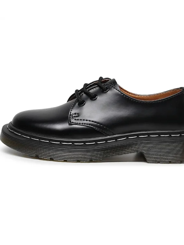 AliExpress - Echtleder-Plateau-Loafer für Damen, große Größe 35-45, schwarze Lederschuhe, dicke Sohle, Motorradschuhe