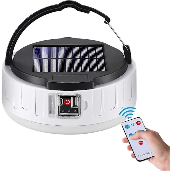 LED Camping Lanterne Oppladbar LED Lanterne Teltelt Lys Bærbar LED Lanterne Vanntett Campingbelysning, Nødlampe 4 Moduser