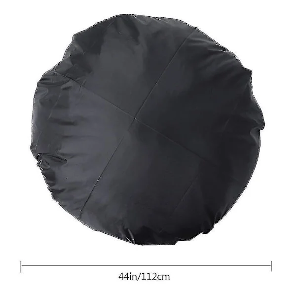 112cm Utomhus Rund Svart Rund Vattentät Överdrag Överdrag Patio Eldstad Överdrag