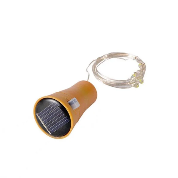 Strenglys 2M Solcelle Vinkork Flaskestopper Kobbertråd Strenglys Lamper Udsalg