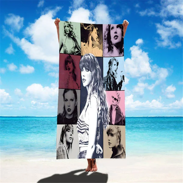Taylor Swift Svømme Strand Håndkle Tjukk Mikrofiber Skilpadde Teppe 75*150cm Gave A A