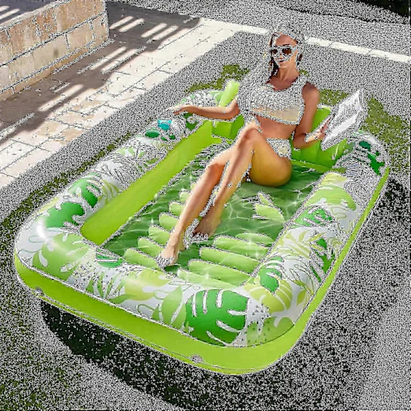 2024 Uppblåsbar Solbadspool Lounger Flyt Kompatibel med Vuxna, 178 x 117 cm Stor Solbränna Badkar Pool F Gåva Shlm