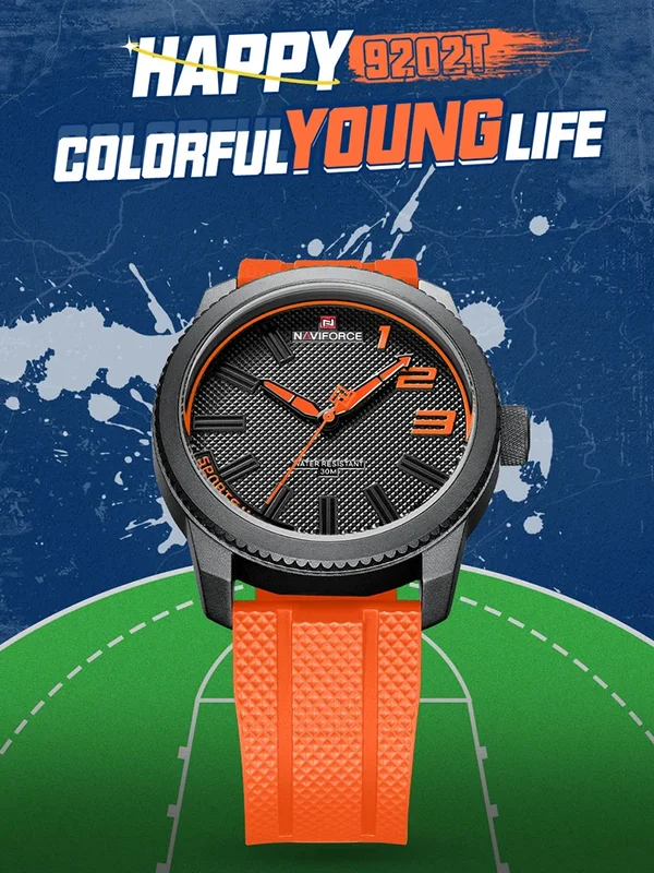 AliExpress - Montre à quartz NAVIFORCE pour homme, étanche 3ATM, bracelet en silicone, montre classique décontractée pour homme, montre-bracelet de 