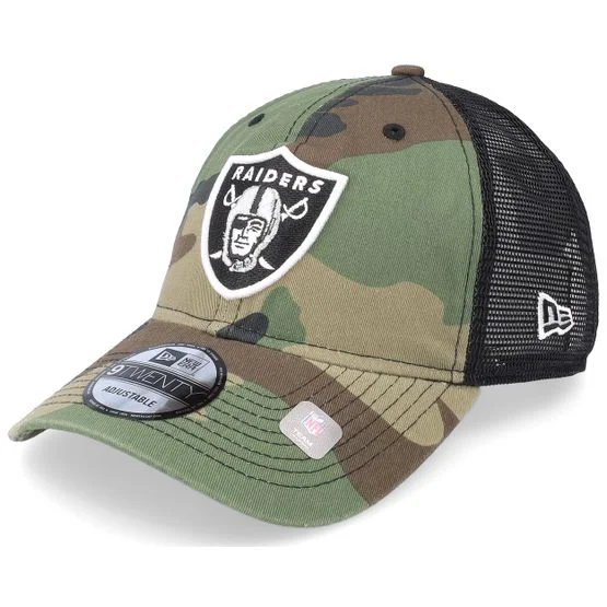 New Era - NFL Camo trucker Keps - Las Vegas Raiders 9TWENTY Camo/Black Basic Trucker @ Hatstore