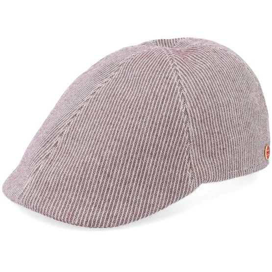 Mayser - Braun flatcap Cap - Paddy Stripes Brown Flat Cap @ Hatstore