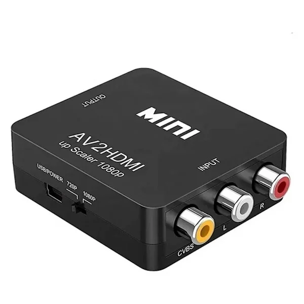 AV2HDMI Mini AV till HDMI-omvandlare RCA till HDMI-adapter 1080p HD Video Audio