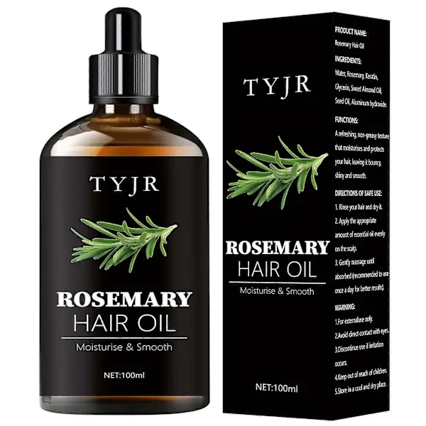 Rosmarin Hårvækst Essens, Hårvækst Essens, Rosmarin til Hårvækst, Håressens Rosmarin Æterisk Olie, Hovedbundspleje Serum, Skånsom Hårpleje