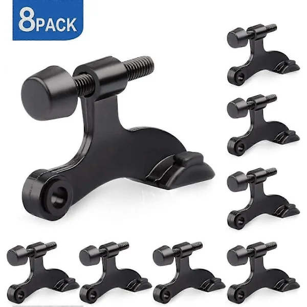 {xjxj}8-pack Sarana-tappi Musta Ovenpysäytin, Säädettävä Deluxe Raskas Ovenpysäytin 2-1/2x1-3/4