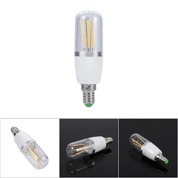 E14 LED-kronljuslampa i retrostil för hemmet, hållbar, 12V, varmvit, 3W_tfrf