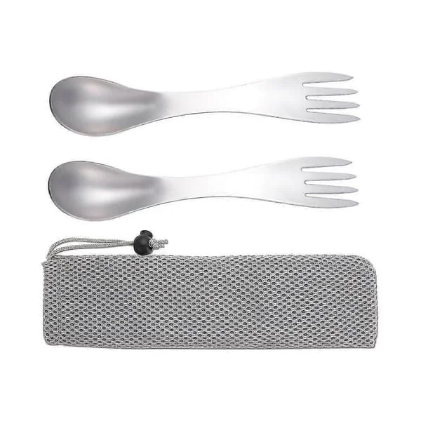 Gaffel och sked kombi 2-pack Ultra Campingredskap, -vänlig Spork för backpacking, vandring, utomhusbruk