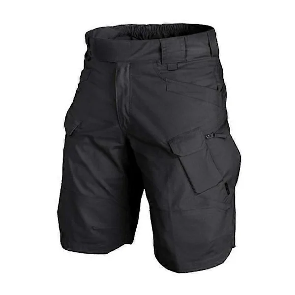 Svarta 6XL Vattentäta taktiska arbetsbyxor för män, lediga militära stridsbyxor, lätta och ventilerande vandrings-, fiske- och cargoshorts för 