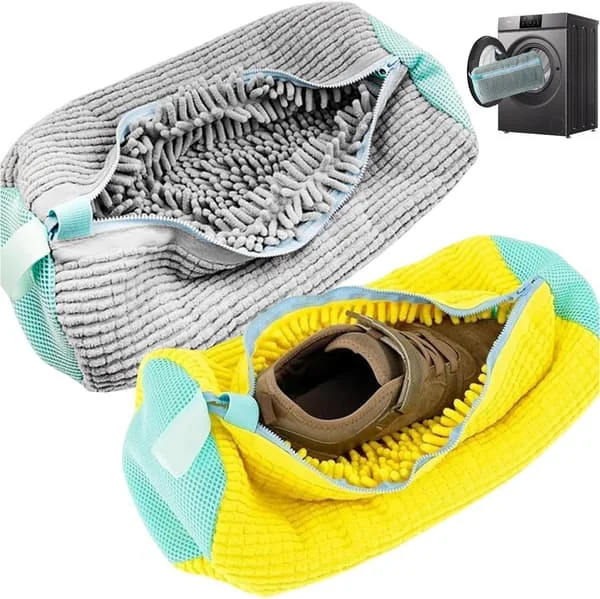 2-Pack Shoe Laundry Bag, Zippered Wash Bag, Reusable Laundry Bag for Shoes – 360° Full Coverage Cleaning, for Washing Machine and Dryer