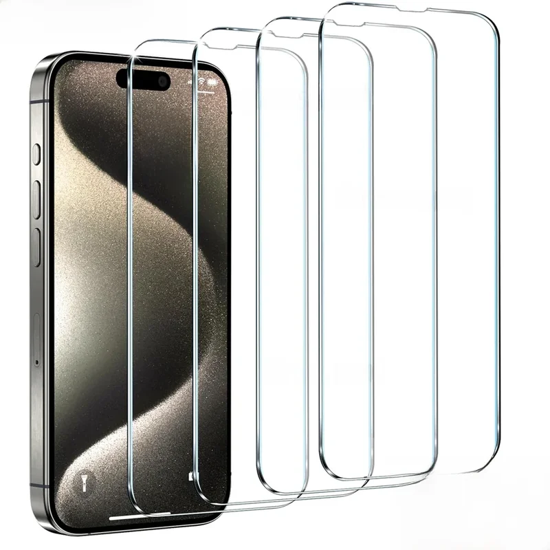 AliExpress - 4Pcs Gehärtetem Glas Für iPhone 15 14 13 12 11 Pro Max Screen Protector Für iPhone 6 7 8 plus X XS Max XR Schutz Glas Film