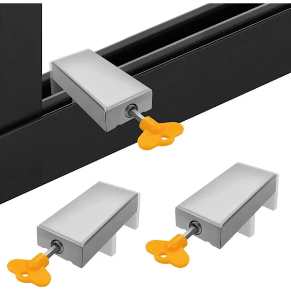2-pack Sliding Door and Window Locks, Child Safety Anti-Theft Door and Window Lock-FX-