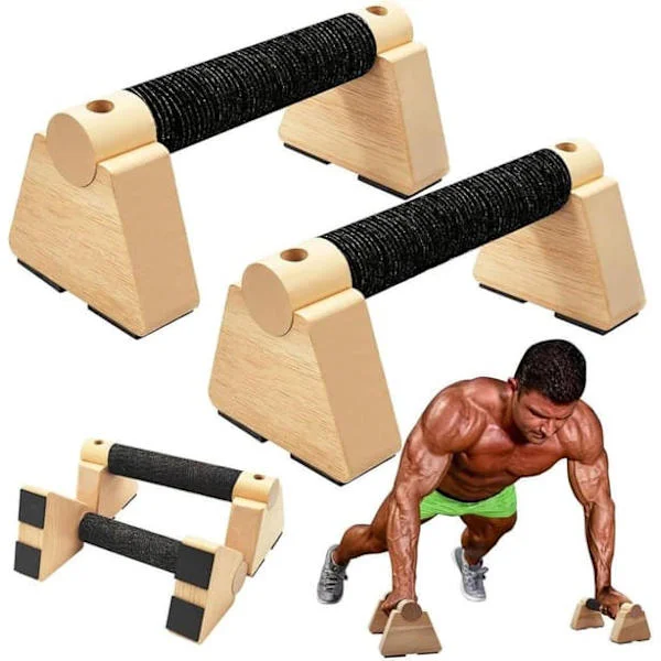 Push-up Håndtak / Tre Parallettes Stenger - Calisthenics Utstyr for Håndstående Trening og Push-ups
