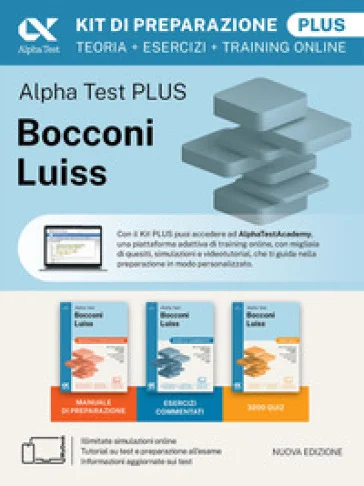 Alpha Test Bocconi Luiss 2026-2027. Kit di preparazione Plus. Per test di Economia. Con piattaforma digitale adattiva e simulatore online Massimiliano