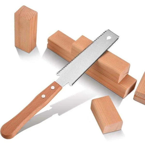 Japansk såg, liten träsåg, 6-tums dubbelsidigt flexibelt blad, manuell, hobby, DIY, japansk snickarsåg, vass och lättviktig