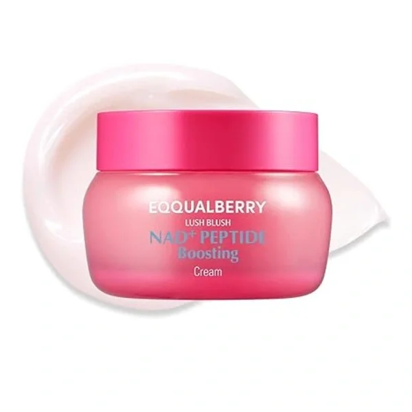EQQUALBERRY NAD+ Peptid Løftekrem, 5 % NAD+ og 13 Peptider, Anti-aldring Ansikts- og Kroppskrem, Oppstrammende Halskrem for Slapp Hud