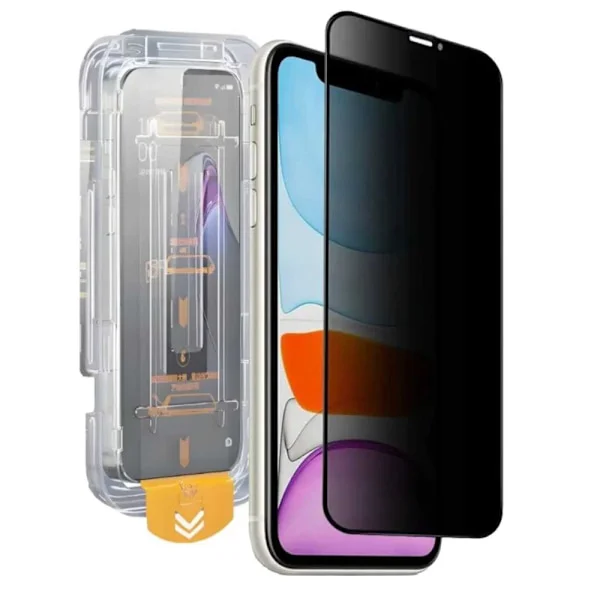 Enkel installasjon iPhone X Personvern Skjermbeskytter HD Herdet Glass