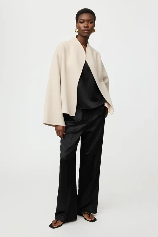 Soft Goat - Short Jacket - Cashmere jacket - S - Chalk