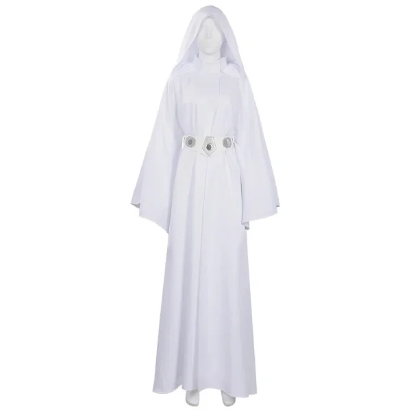 Princess Leia Costume, White Long Skirt Adult Costume M