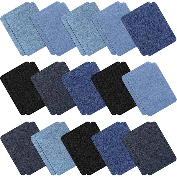Lagningslappar för Kläder 30 Stycken Självhäftande Jeanslappar Laga Klädhål Stryk-på Lagningslappar Laga Jeans Lagningslappar Tyg