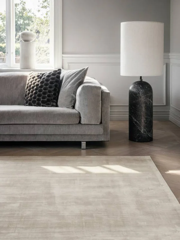 Plain (Single Colored) Tribeca Rug - Cream Beige 210X290 Classic Style