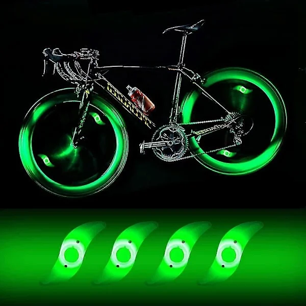 4 X LED Cykelhjul Lampa, Vattentät LED Cykelhjul Lampa Med 3 Blinkande Lägen LED Cykelhjul Lampa För Vuxen Och Barncykel - Röd (FMY)