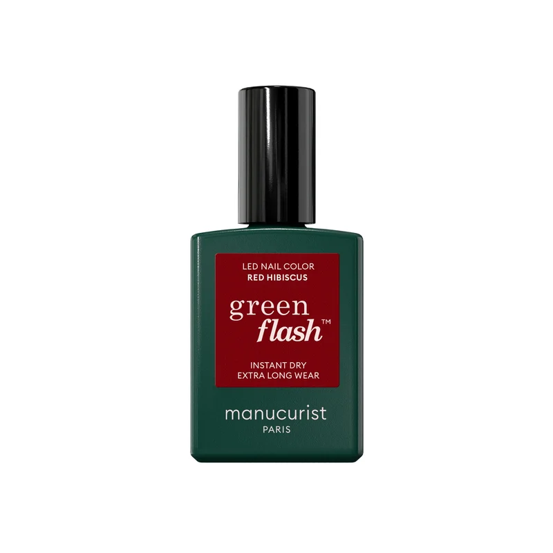Manucurist GREEN FLASH - Smalto Semipermanente Red Hibiscus 15ml - Smalto Gel e semipermanente