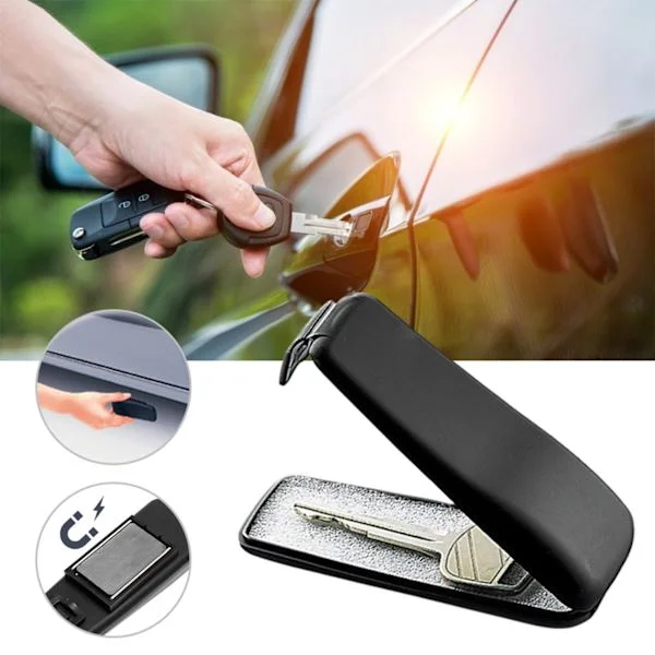 Key Magnet Box Magnet Emergency Key Boxes Rustproof Durable Key Safe Storage Box Car Coin Box-FX-