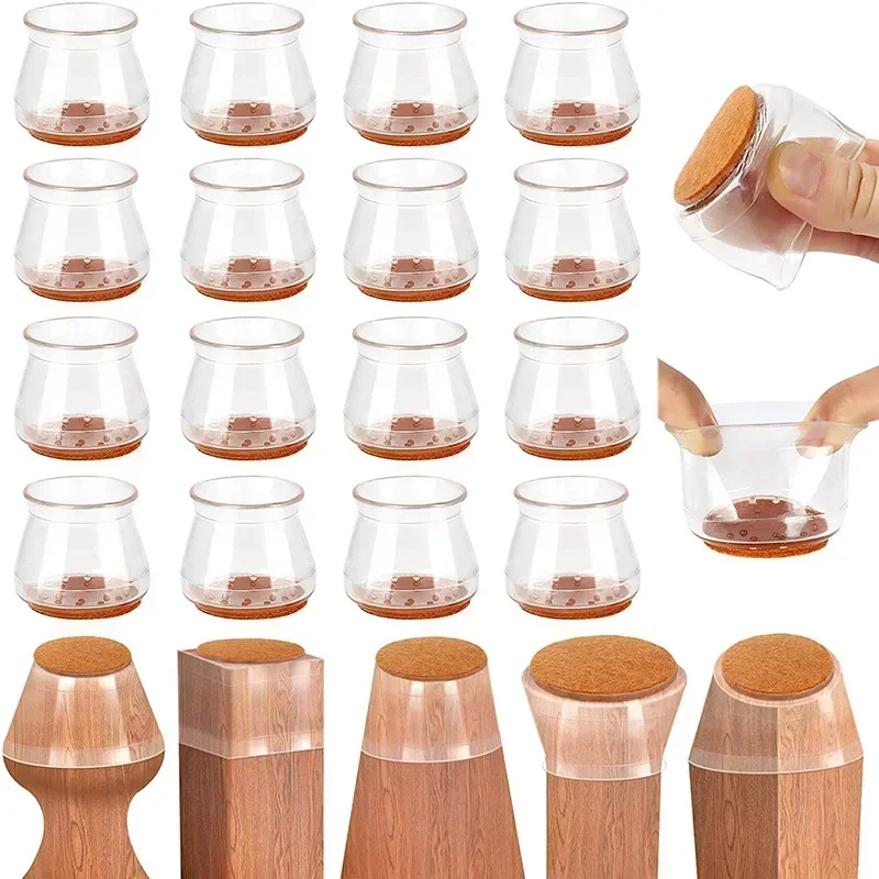 AliExpress - 24/4 stücke Stuhl Bein kappen Silikon Füße Protector Pads Möbel Tischdecken Socken Stecker Abdeckung Möbel Nivel lierfüße Wohnkultur