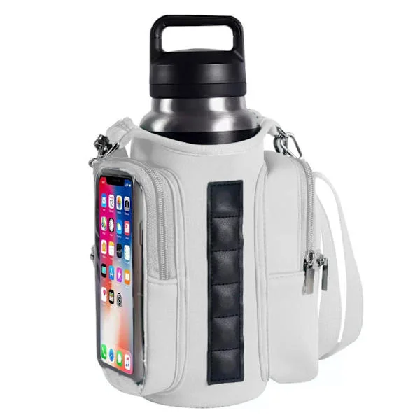 Magnetic Bottle Bag Waterproof Hiking Sports Gym Cross-body Shoulder Magnetic Water Bottle Holder Sling Bag