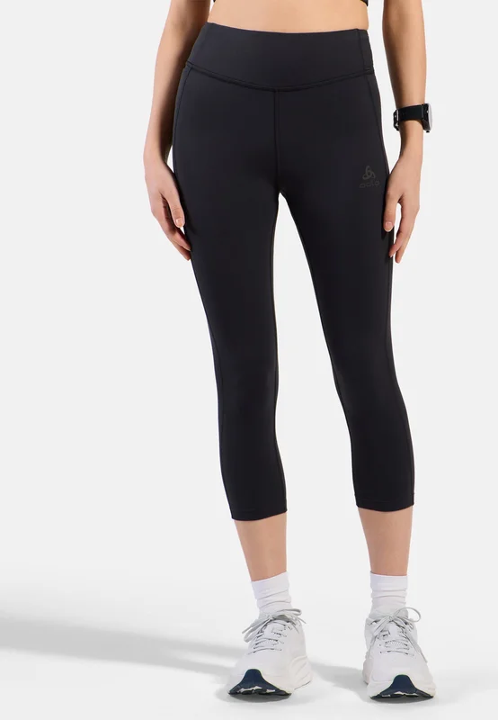 Odlo Women's Essential 7/8 Running Tights, L, black