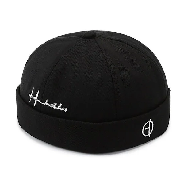 Bomulls Docker Lue Beanies SVART