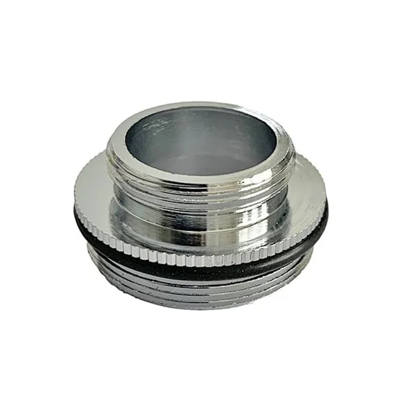 Diskho Blandare till Trädgårdsslang Adapter, Trädgårdsslang Gängadapter med Universell Passform för 22mm och 24mm Blandare, Hållbar Kromfinish 