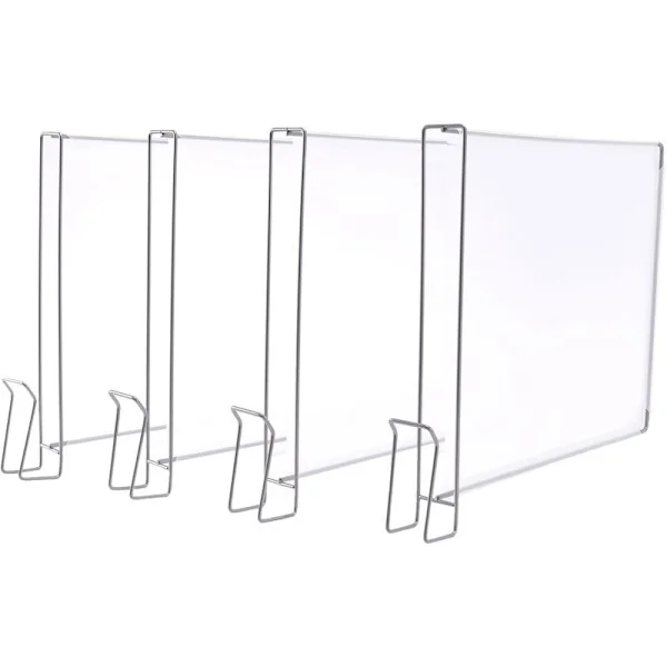 4 pcs - Clothes Divider Shelf Space Saving PP Shelves - Clothes Drawer Divider Clothes Storage Shelf Drawer Organizer