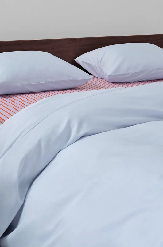Jotex - Satin Påslakanset i Satin Dubbelsäng Ekologisk Isblå ZACK - Köp Dubbelsäng hos Jotex