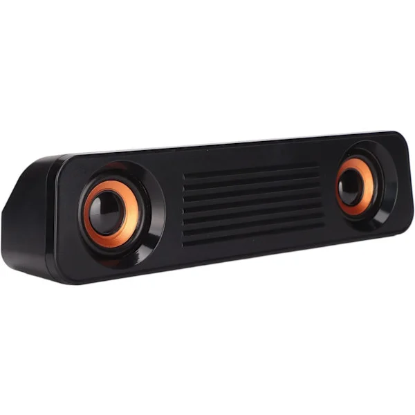 Soundbar for TV, bærbar kablet høyttaler stereo subwoofer lang skrivebordshøyttaler USB-drevet 3,5 mm jackplugg kablet høyttaler