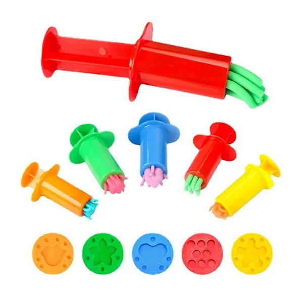 Stykker/sett Deigsprøytesett Assortert Designer Nyhet DIY Plastelina Klemme Lage Playdoh Verktøy for Playdough Flerfarget