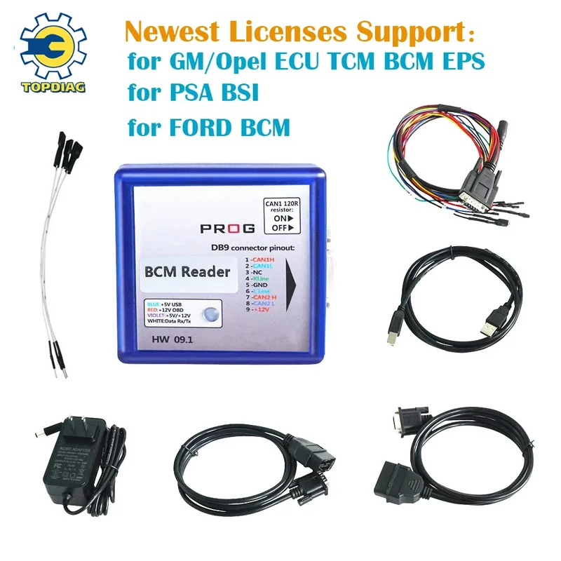 AliExpress - Nouvelles licences IO-PROG pour PSA BSI pour FORD BCM pour GM/OPEL ECU TCM BCM EPS BD9 connecteur Pinout IO Terminal programmeur IO PROG