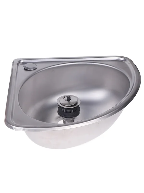 AliExpress - 1 Pc Kitchen Sink Stainless Bathroom Basins Camper Vegetable Corner Motorhome Bar Steel Small Single Bowl Drop Tub